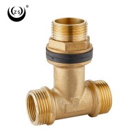 Hot sale rotating connection forged extension ms screw tee joint pipe and tube brass pipe fitting