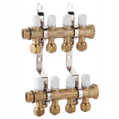 HVAC system brass water heating manifold Automatic adjusting stainless steel Manifold