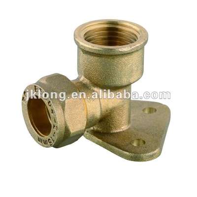 T1166 Brass Compression Wallplate Elbow,Brass fitting