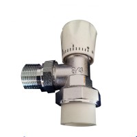 High quality DN15 port size Heating Radiator 3 way Temperature Control valve PPR thermostatic Head Radiator Valves Types